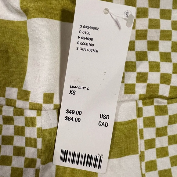 URBAN OUTFITTERS Olive Checkered Skirt NWT - Picture 3 of 3